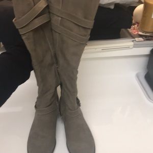 Grey boots. Knee height. Great condition